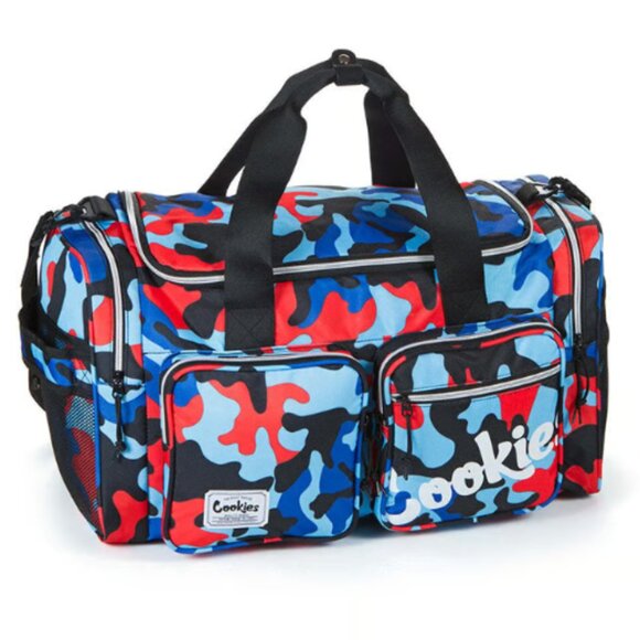Cookies Blue Camo Heritage Smell Proof Duffle Bag - Picture 1 of 5
